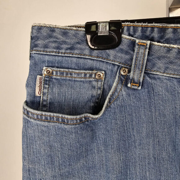 Carhartt Traditional Fit Denim Straight Leg Jeans Size 10x32 - Picture 3 of 9